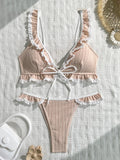 DEKA Brazilian Strappy Micro Sexy Bikini Set Swimsuit Swimwear Women Solid Bathing Suit Swimming Suit Beachwear biquini F