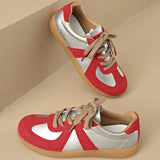 Casual Mixed Color Sneakers for Women Spring Autumn 2025 All-Match Lace Up Flats Woman Non-Slip Plus Size 35- 44 Shoes Female
