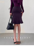 Pure Desire Style Gentle Sexy High Waist Slimming Ruffled Mid-Length Bodycon Mermaid Skirt Slim Women Mini Skirts 2026 New EVP8