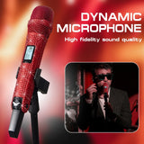 Wireless Karaoke Mic SKM9000 Custom Diamond-Encrusted  Microphone For Live Streams  Karaoke Shining Stage Essential