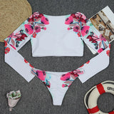 2025 Sexy Long Sleeve Bikinis Women Swimsuit Leopard Print Bathing Suits Beachwear Brazilian Bikini Set Biquini Female Bodysuit