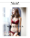 Summer Christmas Lingerie Set Red Lace Bra Lightweight Low Back Support Comfort Bralette Pure Desire AU Sizes MOYISU Sexy Tushy