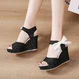 2026 Women's Wedges Sandals Summer  Mesh Peep Toe Platform High Heel Women Sandals
