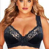 Plus Size E F G H I Cup Womens Bra Lace Brassiere Support Underwire Mesh Thin Large Adjusted-straps BH