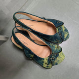 Brand New Women's Y2K Star Rivet Platform Sandals 2000's Peep Toe Slingback Chunky Heel Distressed Denim High Heeled Shoes