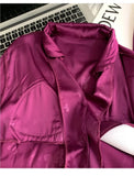 Spring and summer women's pajamas lace sweet cardigan long-sleeved suit home wear