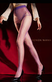 Aurora Pantyhose Transparent Waist Seamless Sexy Shiny Ultra-thin Open Crotch Pantyhose Smooth Pure Desire For Woman 85BT