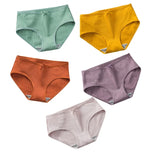 5Pcs/Set Cotton Briefs Women Panties Sexy Lingerie Women's Underpants Low Waist Panty Comfy Breathable Seamless Underwear