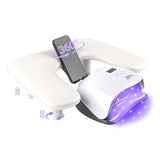 Nail art hand pillow, adjustable height, with 360 ° rotating phone holder and arm support pad, suitable for nail salon tools.