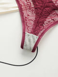 3-pack fashionable multi-color lace thong sexy Lingerie lightweight and easy to clean women's underwear C937
