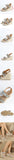 Summer Bohemian 2 Buckle Adjustable Straps Espadrille Wedge Sandals Women Leisure Roma Platform Beach Vacation High Heels Shoes