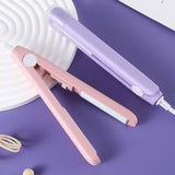 Cute Mini Travel Hair Straightener EU/US Portable Hair Styling Iron Bangs Styling Hair Iron Set Curl Ends Hair Clip Hair Beauty