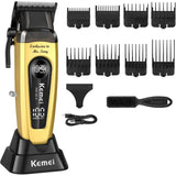 Kemei 90-5 Electric Hair Beard Trimmer 7500 RPM Zero Gap Clipper for Men DLC Blade Cordless Barber Finish Hair Cutting Machine