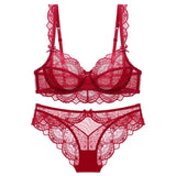 MOYISU 2026 French Lace Bralette Set | A-G Cups Adjustable Lift | Anti-Sag Slimming Bra | Sheer Allure Wire-Free Summer