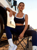 2 pcs Women's Seamless Yoga Sets Sport Leggings Bra Sportswear Woman Gym Outfit Workout Set High Waisted Yoga Clothes Activewear