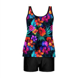 2026 Pinted Floral Tankini Two Pieces Swimsuit Women Vintage Swimwear Female Bathers Bathing Swimming Swim Suit Beachwear