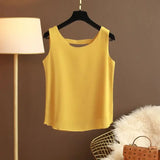 Star with The Same Halter Chiffon Vest Women's Loose Top Summer New Wear Outside with Sleeveless Short Bottom Shirt MOYISU L-5XL