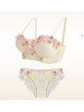 MOYISU Light Luxury Japanese Sweet Push-Up Bralette for Small Chest Women, Summer Thin Sexy Lingerie Pure Desire Underwear