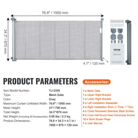VEVOR Retractable Baby Gate Tall Mesh Baby Gate Extends up to  Wide Retractable Gate for Kids or Pets Retractable Dog Gates