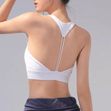 Women's Sexy Slim Strap Yoga Sports Bra Shock-Absorbing Gathered Back Design for Training Run Integrated Beautiful Back Style