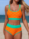 2026  Sporty High Waist Bikinis Hollow Swimsuit Women Solid Padded Swimwear Female Bathers Bathing Swimming Swim Suit Beachwear