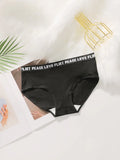 Women's High Waist Panties  Letter Elastic Waistband Soft Ribbed Fabric Comfortable Briefs for Daily Wear women bra K2809