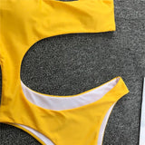 2026 Asymmetric One Shoulder Women Swimwear One Piece Swimsuit Female Monokini Bather High Cut Out Bathing Suit Swim Bodysuit