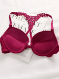 Ladies' black red blue with steel rims front buckle beautiful back pull up bra underwear set A2128
