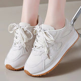 Gray Lace Up Sneakers for Women Breathable Mesh Sports Shoes Woman Autumn Winter Non Slip Soft Insole Vulcanize Shoes Mujer