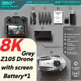 Lenovo Z105 GPS Foldable Drone 8K Dual Camera Brushless Optical Flow 4.3" Screen RC 15Mins Flight FPV Quadcopter Drone