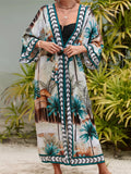 13 Colors Printed With Belt Crochet Knitted Tunic Beach Cover Up Cover-ups Beach Dress Beach Wear Beachwear Female Women K7201