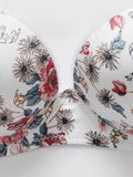 2-Pieces High quality Women's Flower Printed Bra Underwear Set Women's Autumn/Winter New Underwear Underwear Underwear A2173