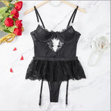 Bra Set Floral Exotic Sheer Lace Sexy Lingerie For Woman Transparent Porno Sexual Clothing Babydoll Teddy Dress Sexiest Nighties
