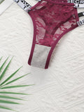 4 pieces of multi colored mother belt hollow out sexy lace low waisted thong hip lifting party underwear C856