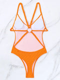 Wrinkled Criss Cross Backless Female Swimsuits One Piece Swimsuit Women Thong Swimwear High Cut Monokini Bathing Suit Swim Lady