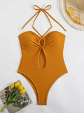 2026 Strappy Printed One Piece Swimsuit Women Sexy Hollow Swimwear Female Solid Bathers Bathing Swimming Swim Suit Beachwear