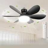 Ceiling Fan With Remote Control LED Light E27 Base