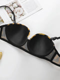 Women's Push Up Bra With Steel Rim Lingerie With Printed Pattern Sexy Lingerie Women's Daily Bra A3163