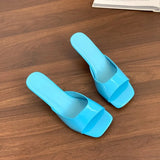 2026 Women High Heel Sandals Summer New Fashion Square Toe Open Toe Women Elegant Casual Comfortable