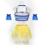 Toucheart Sexy Lingerie Sexy Uniform Maid Outfit Erotic Cosplay Sexy Costume For Women Transparent Mesh Role Play Outfit Garter