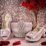 doershow Italian Shoe and Bag Set New 2024 Women Shoes and Bag Set In Italy YELLOW Italian Shoes with Matching Bag Hgv1-2