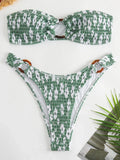 Ring Link Bandeau Bikini 2026 Women Brazilian Swimwear Female Sexy Swimsuit Solid Beachwear Bathers Bathing Swimming Swim Suit