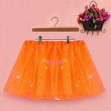 Women's Tulle Skirt Star Sequined Short Tutu Skirt Fancy Ballet Dancewear Party Costume Ball Gown Led Light Luminous Mini Skirts