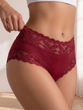 3PCS/Set Women's Sexy Lace Panties High Waist Hollow Out Briefs Breathable Underwear Female Elastic Soft Lingerie XS-XXL