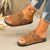 Fashion Buckle Summer Birken Slippers Women 2026 Plus Size 43 Platform Sandals Woman Clogs Thick Sole Beach Sandals Female
