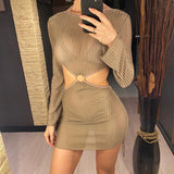 With Long Sleeve Cover Up Halter Bikini Women Swimwear Female Swimsuit Three-pieces Bikini set Bather Bathing Suit Swim V5123