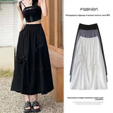 Versatile Knot Spring Summer F Skirt Ele Design Elastic Waist Skirt Sweet Aosphere Skirts For Ladies Fashion Women Skirts HSSZ
