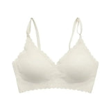 Seamless Ice Silk Ultra-Thin Breathable Bra Comfortable Breathable Underwear Women's Suspender Wavy Sexy Push-up Vest