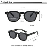 CATERSIDE Fashion Men Sunglasses Small Frame Square Personalized Design Sun Glasses Women Travel Party Business Festival Gift