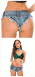 DEKA Sexy Holiday Beach Swimsuit Shorts Denim Thongs Beach Summer Holiday Wear For Ladies Bikini Pants Mid Waist Female Clothes